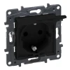 Розетка с откидной крышкой IP44 - Niloe Step - чёрный