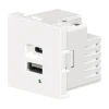 Двойная розетка USB A+C тип 4,2A/21W - 2 модуля - JSL - белый